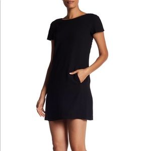 NWT Theory Short Sleeve Black Crepe Dress sz 4